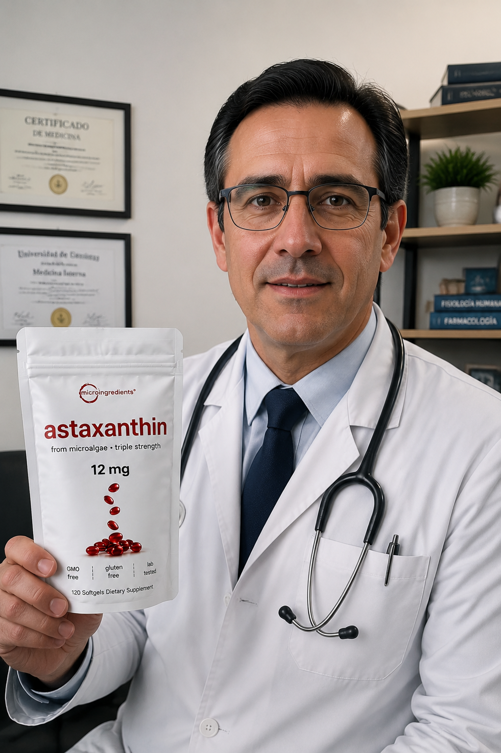 Astaxanthin 12mg - El Antioxidante Mas Potente Para Una Piel Joven