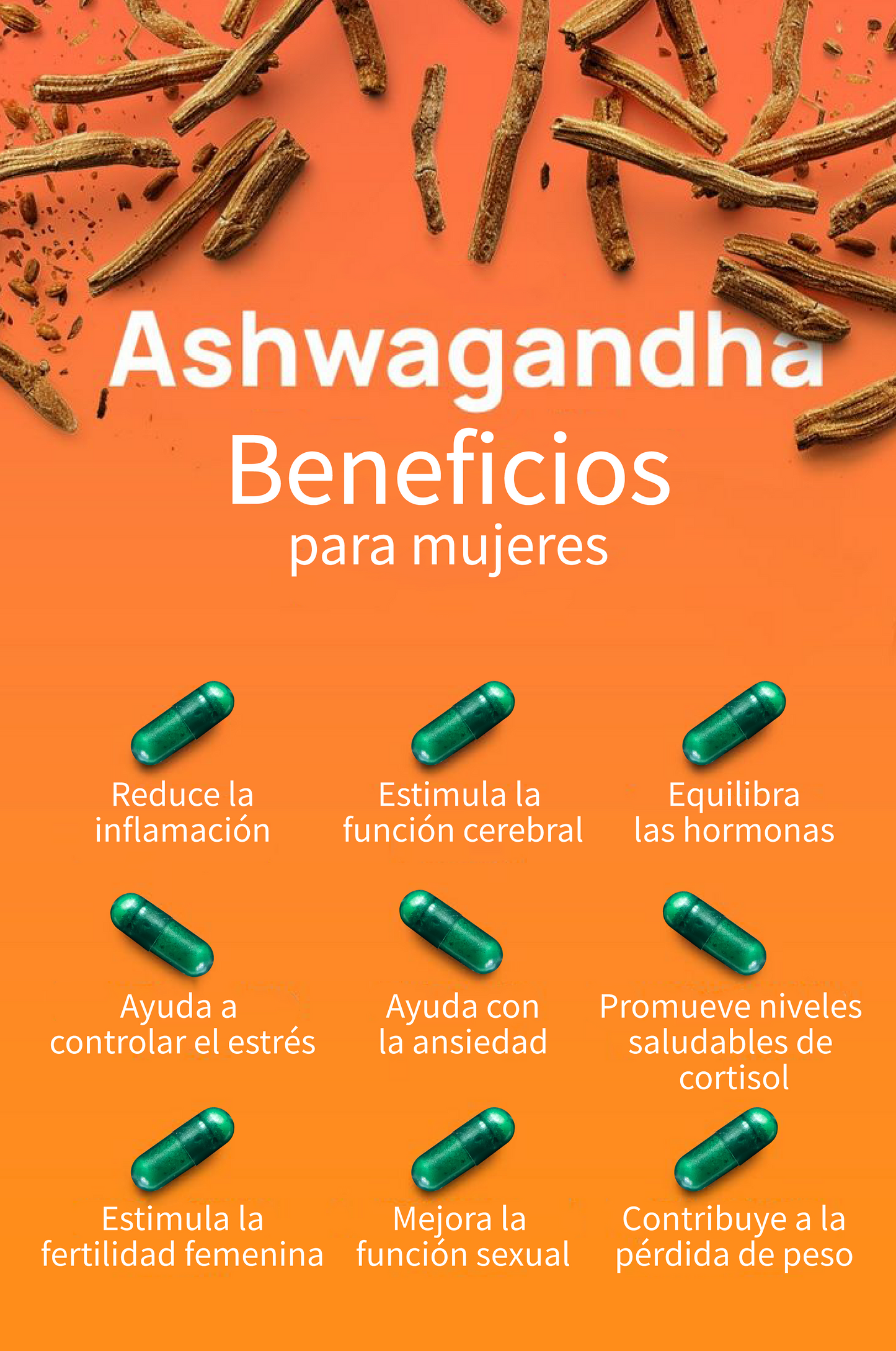 Ashago™ – Ashwagandha 100% Natural (60 cáps.)