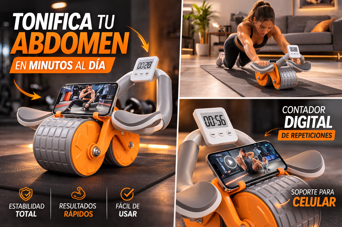 Rueda Abdominal con Contador