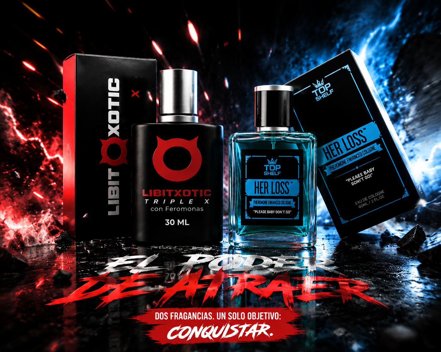 KIT EXPLOSIVO DE FEROMONAS HER LOSS + LIBIHOT (2 x 1)