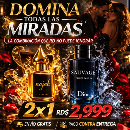 Combo 2 x 1 NAJAH Arabe Feromonas + SAUVAGE Dior